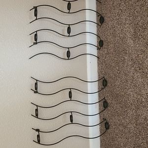 Set of wrought-iron tea light candle wall decor